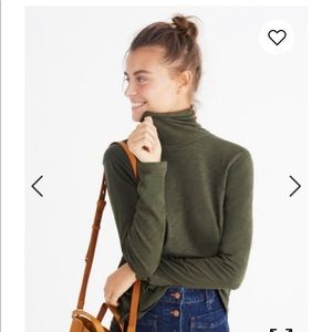 Madewell whisper cotton turtleneck tee (grey XS)